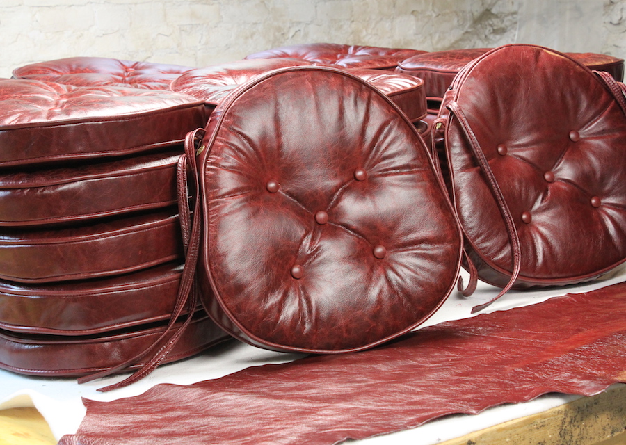 Leather Cushions Kim S Upholstery, Custom Leather Seat Cushions