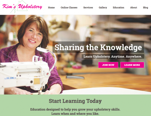 Upholstery Classes Membership site gets a makeover