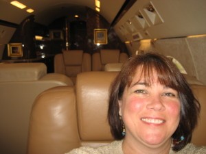 Flying on a client's private jet