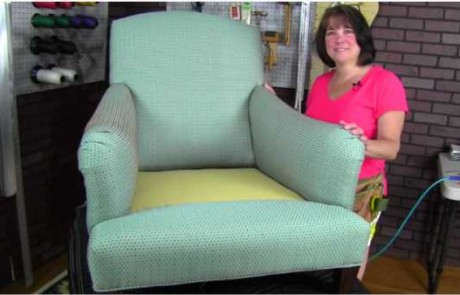 How to reupholster a English arm club chair part 1