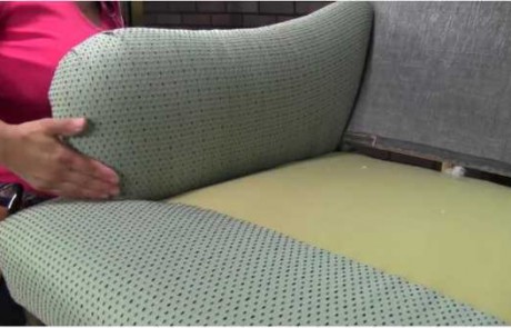 How to reupholster a English arm club chair part 4