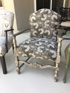 Sheila's Chair - Silver foil finish