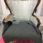 Channel Back Chair Seat Upholstered