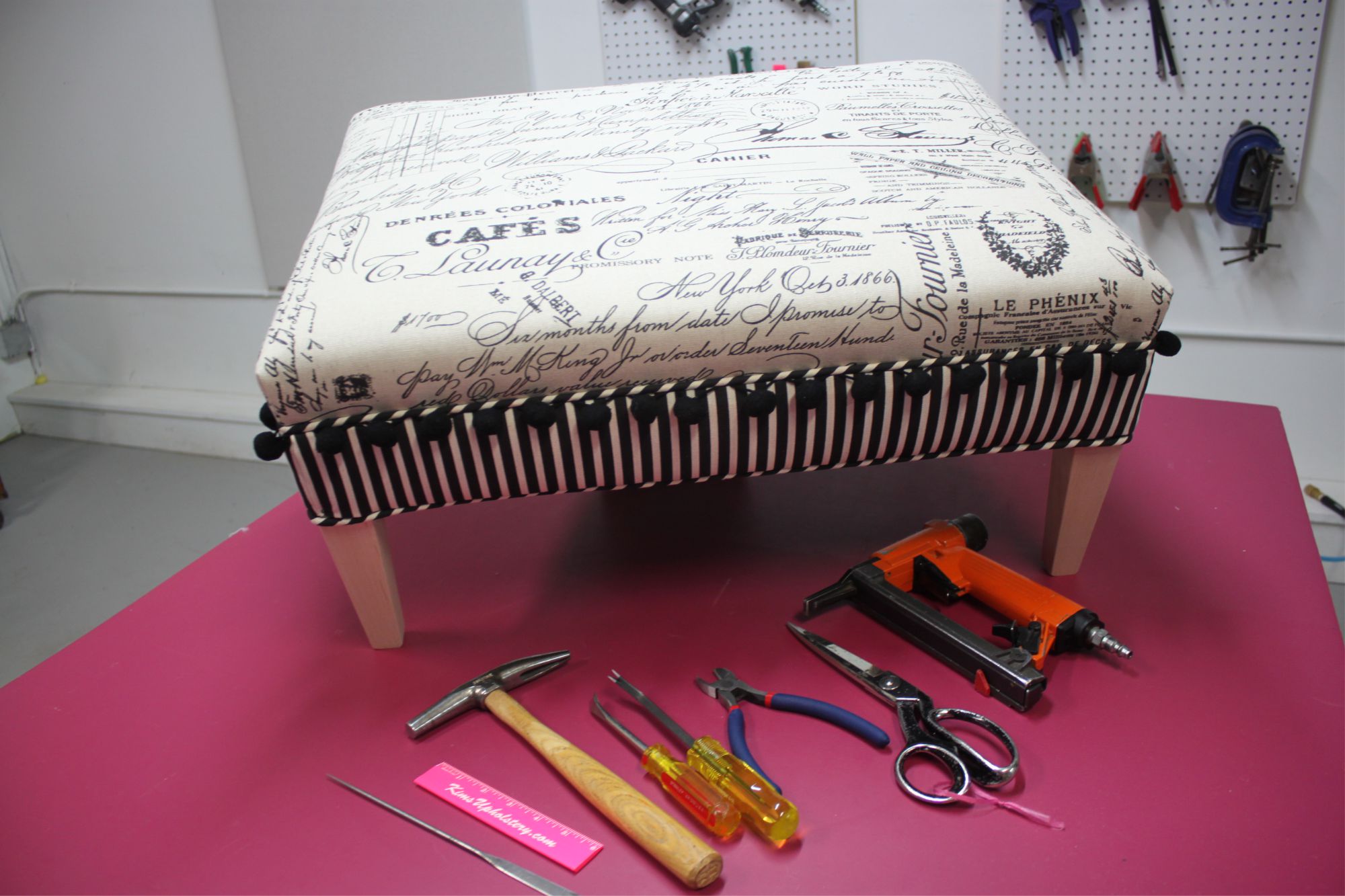 DIY Ottoman Upholstery Project