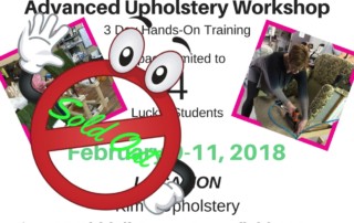 Advanced Upholstery Workshop SOLD OUT