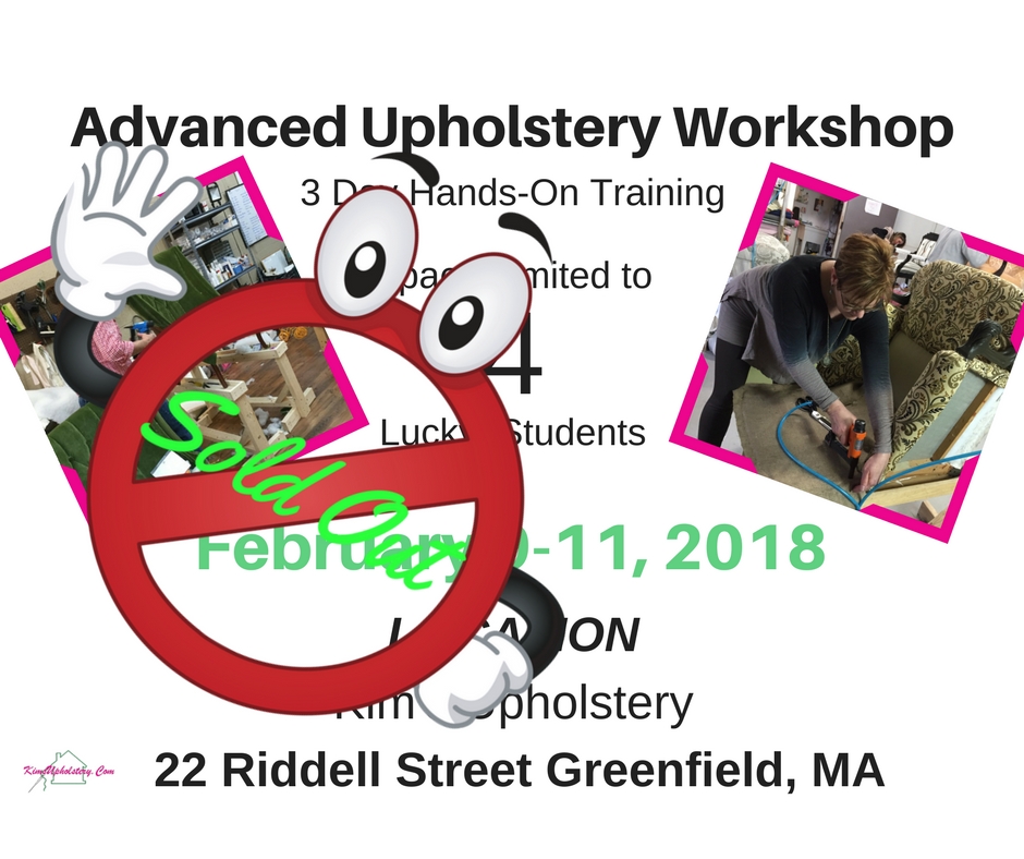 Advanced Upholstery Workshop SOLD OUT