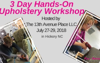 Hands-on Upholstery Training Workshop Hickory NC