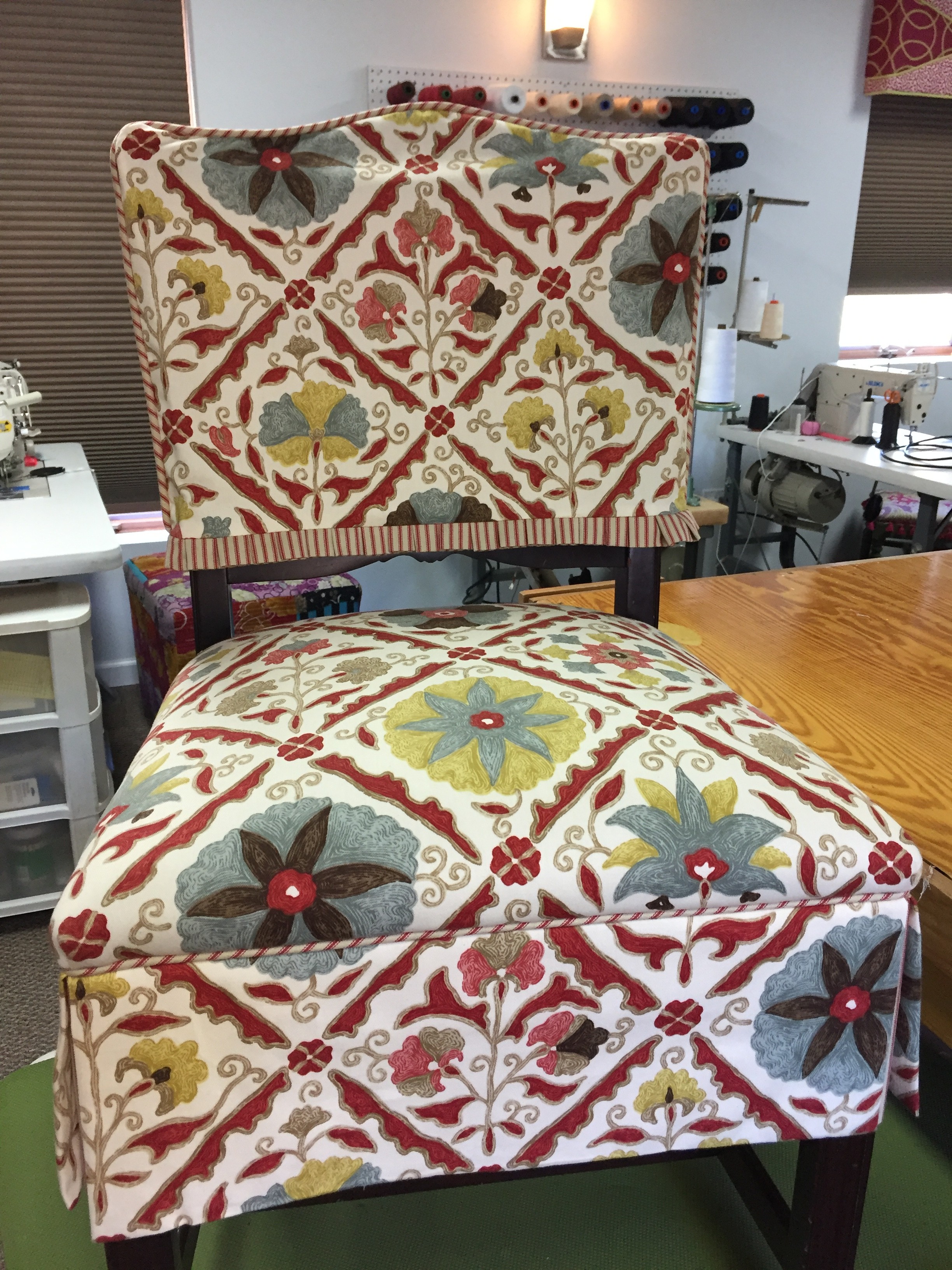 Fun little dining chair upholstery
