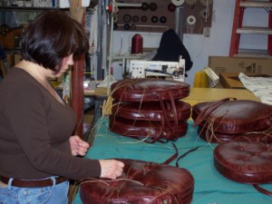 Kim Tufting Leather Cushions Whately