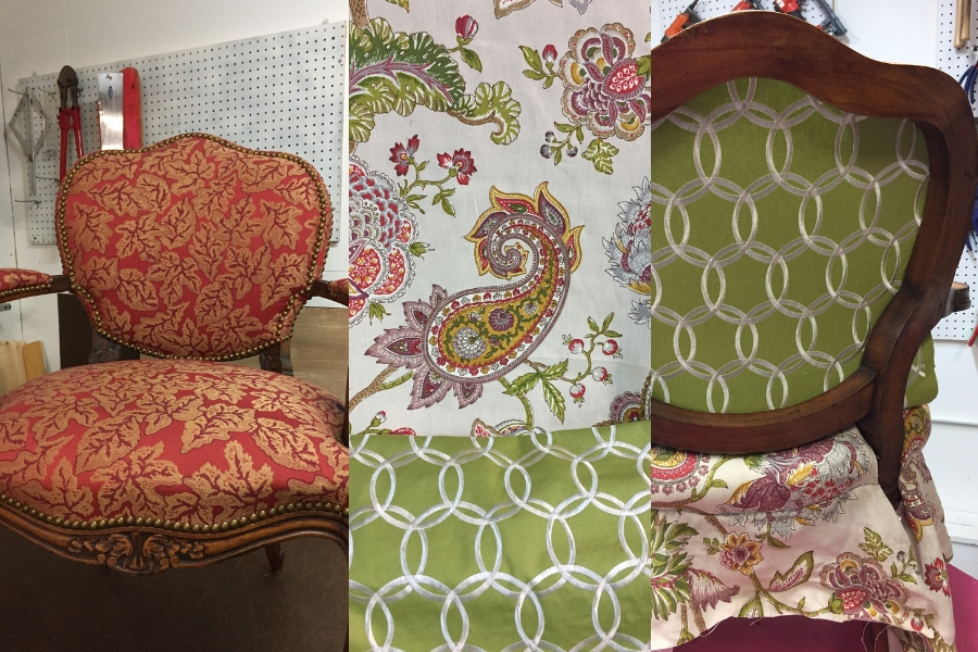 Reupholstering a French Provincial Chair