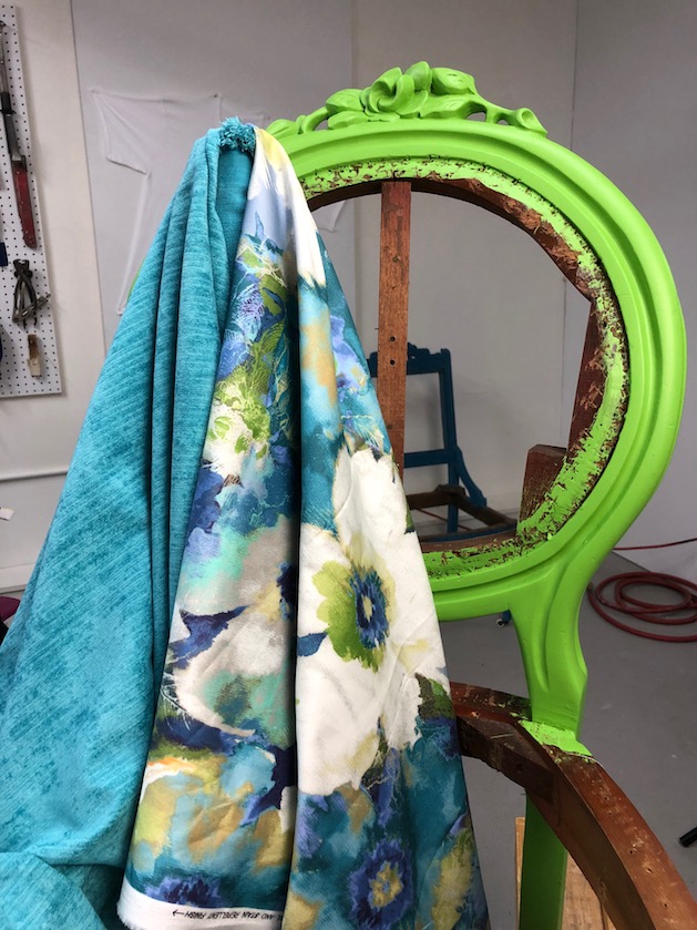 Picture Back Chair with General Finishes Lime Green paint