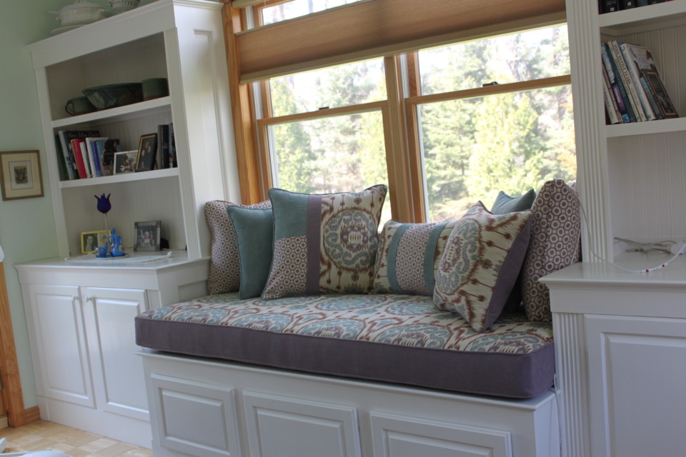 Window Seat Cushions, Pads and Throw Pillows 