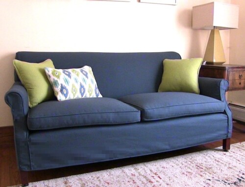 A DIY Slipcover To Spruce Up Your Sofa For Spring