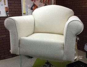 DIY Reupholstery my Rolled Arm Club Chair