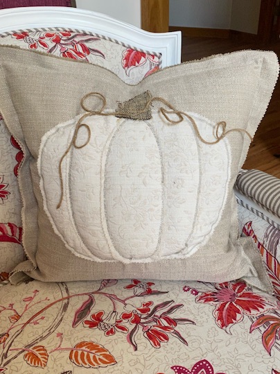 Fall Applique Pillows Kim's Upholstery Neutral Pumpkin
