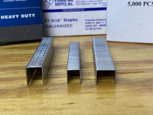 Type 53 series Staples 6 8 10 12 14 16 mm 22 Ga galvanised