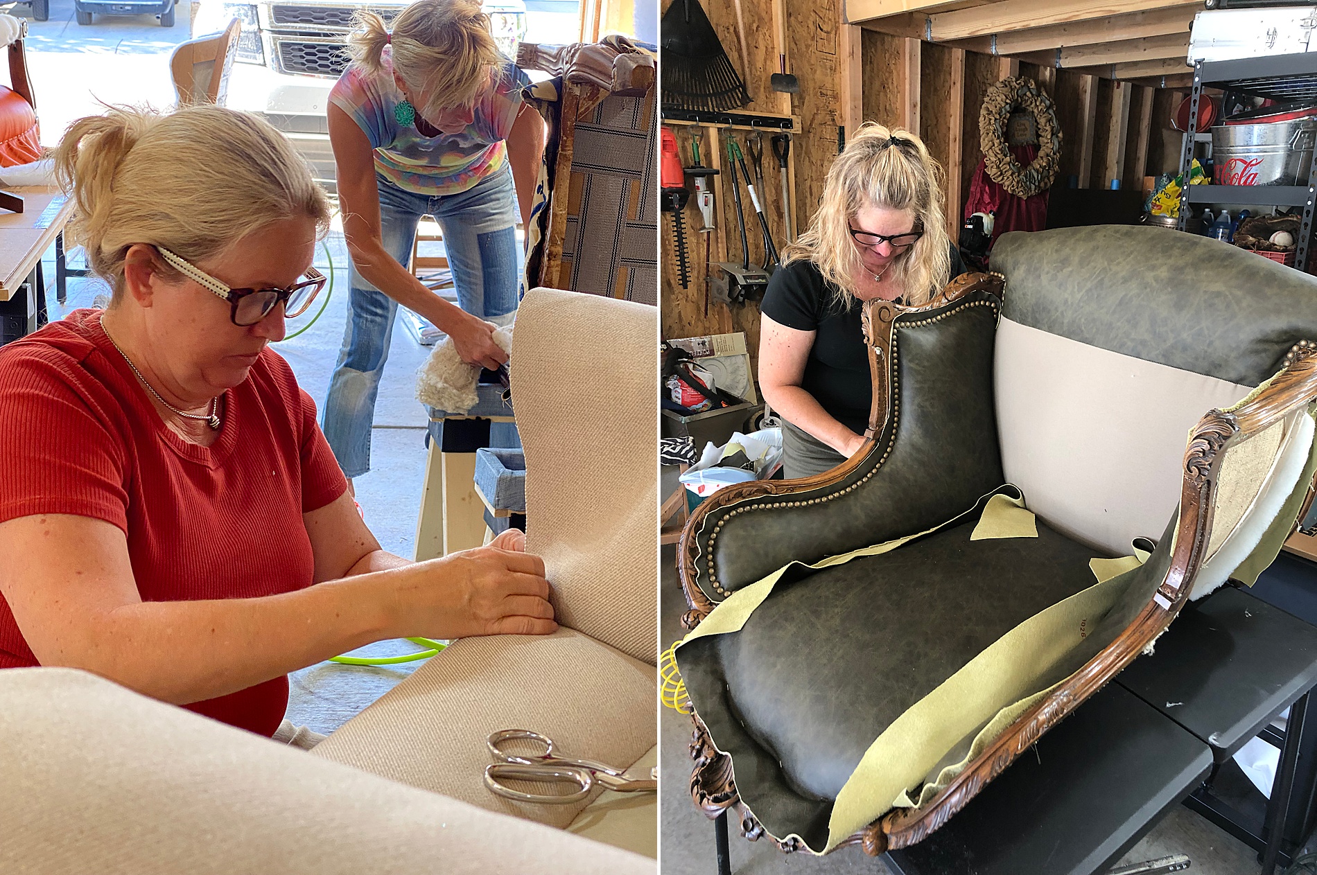 One of the lives we've touched learning upholstery and slipcovers