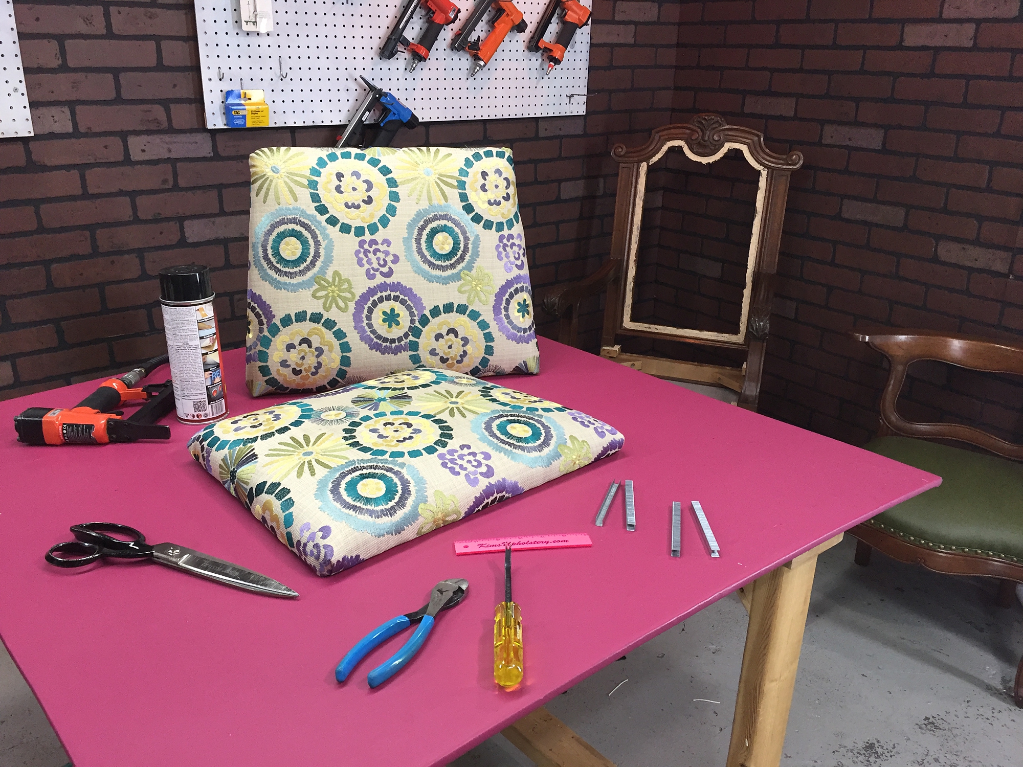 tools for reupholstering your dining chairs