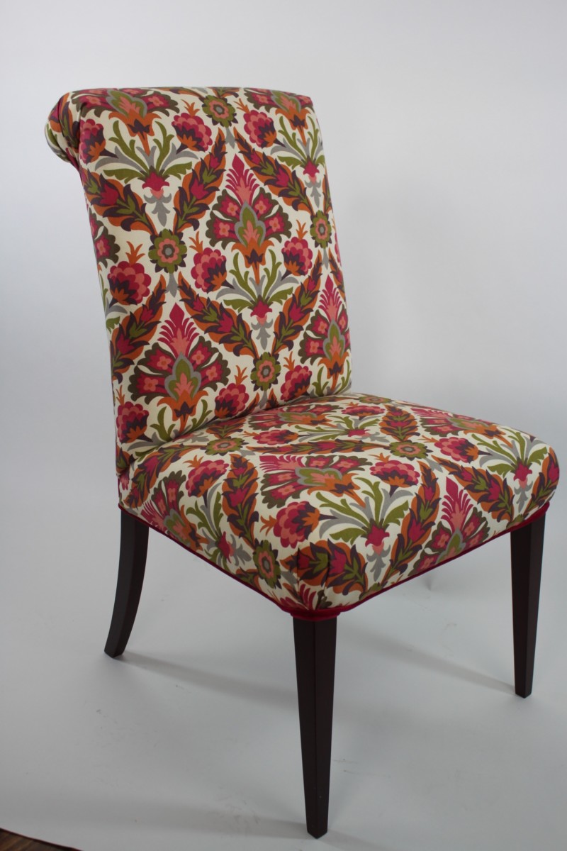 parsons chair - a no-sew upholstery project