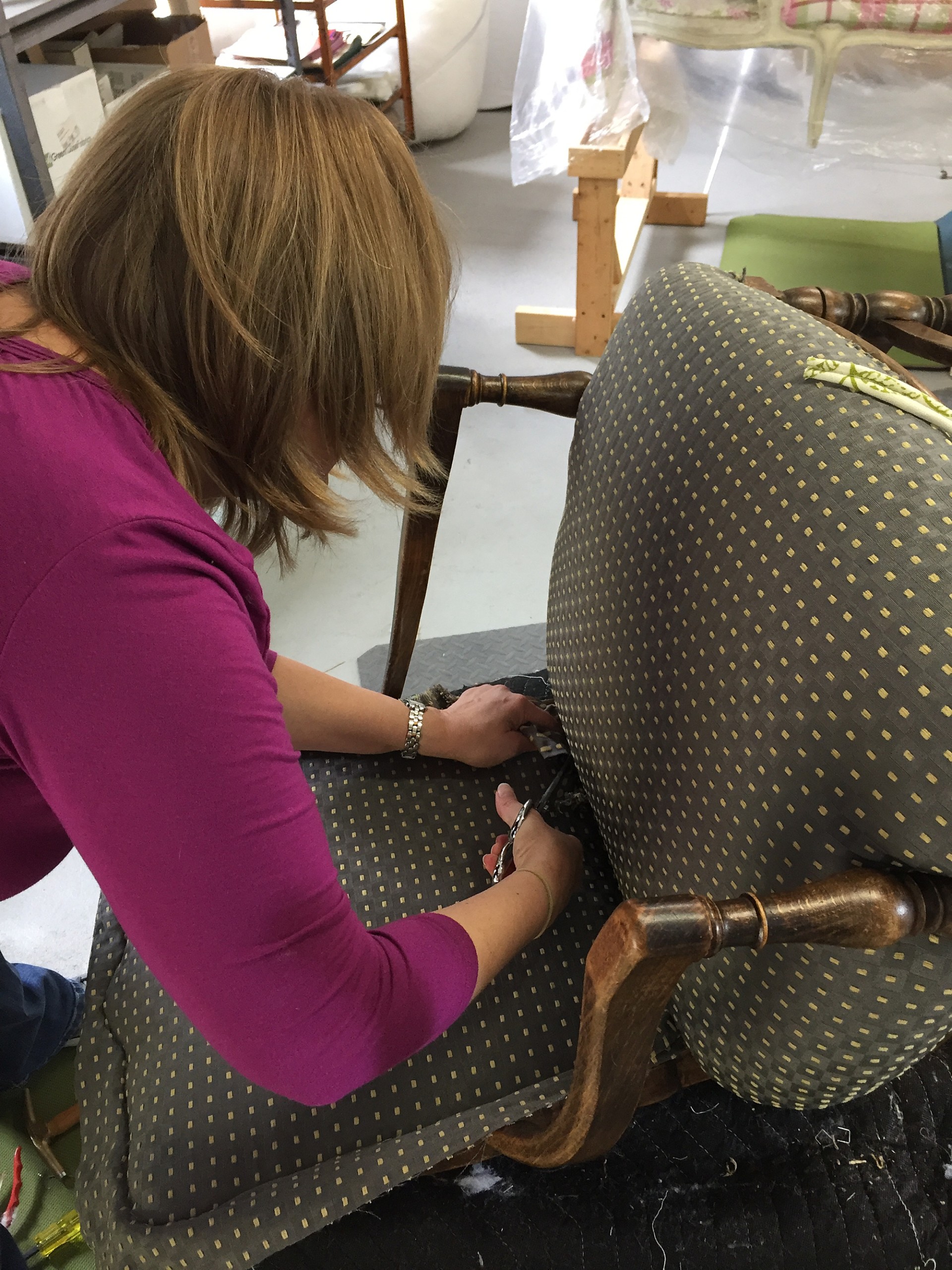 learning how to upholster with in person workshops