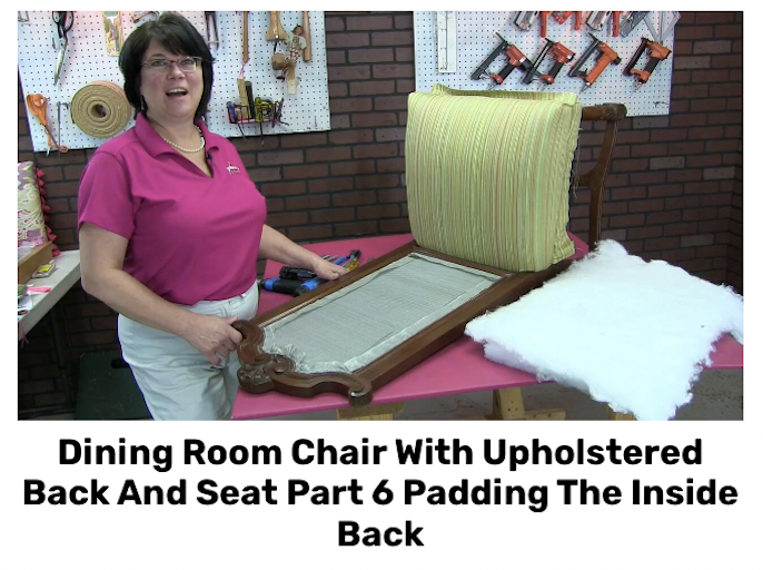 reupholstering a dining room chair with video training