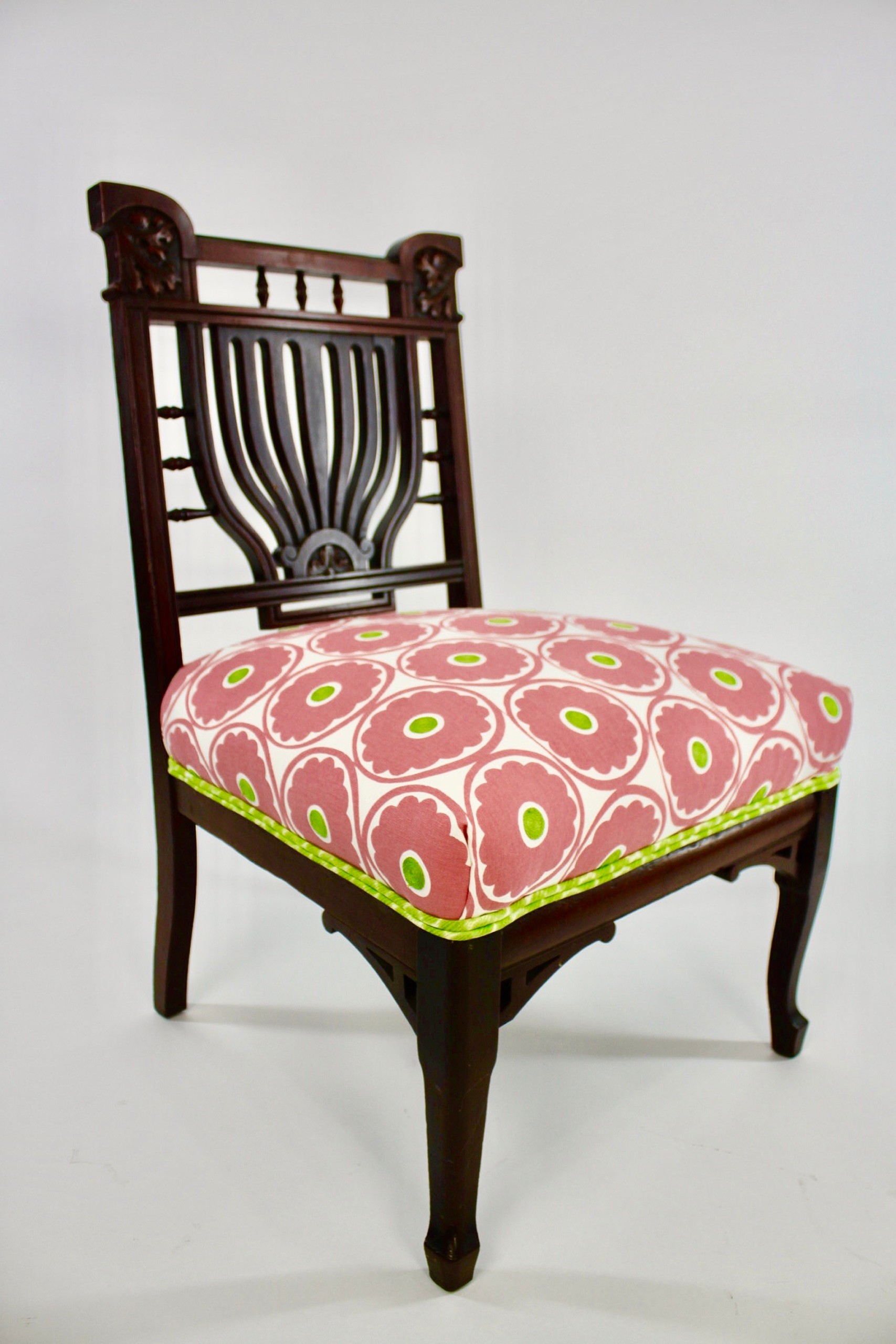 finished reupholstered dining room chair | Final Phase of Reupholstering