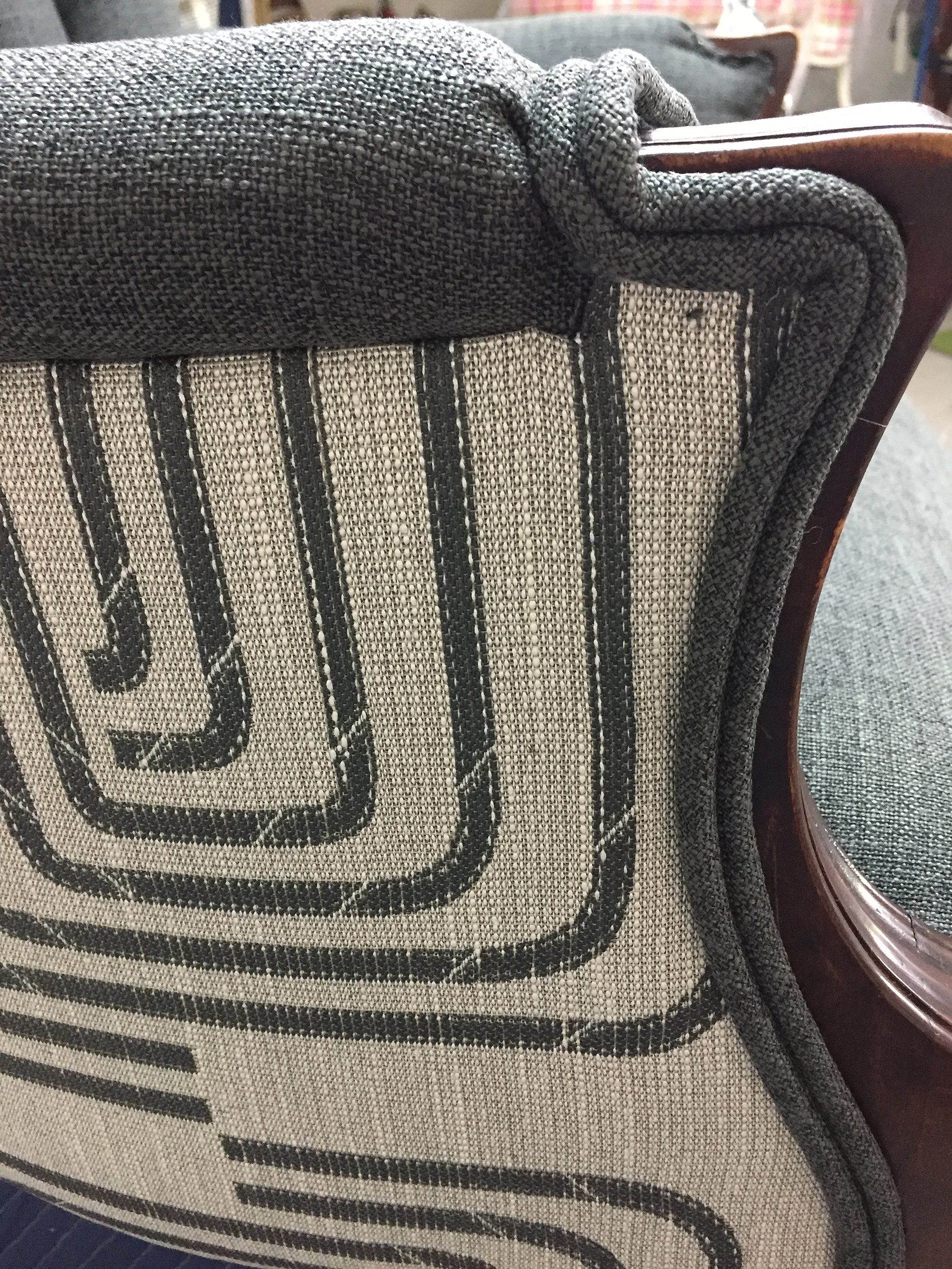 Final Phase of Reupholstering | Fabric and Decorative Details