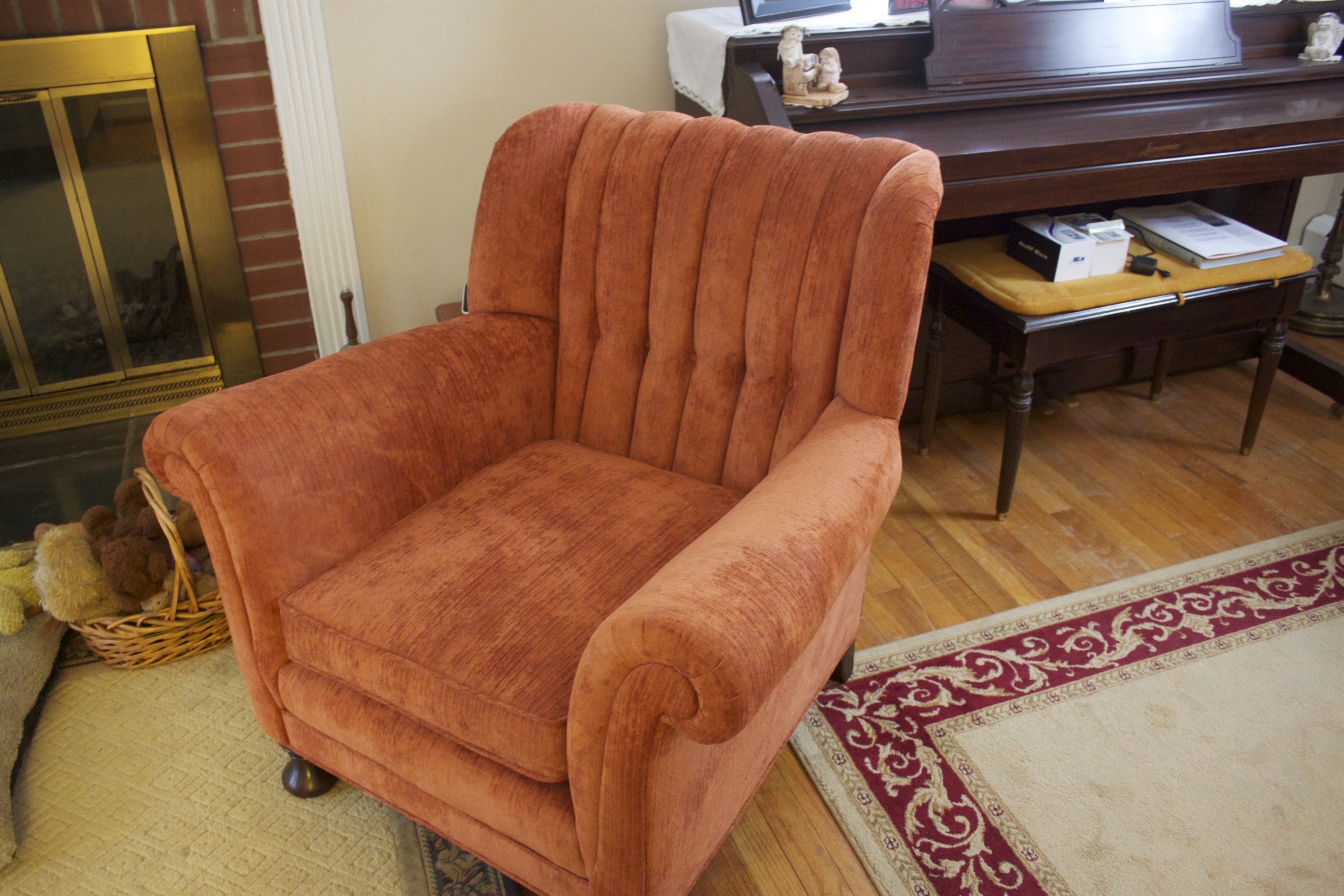 Club Chair with Channels Advanced upholstery project and skill level