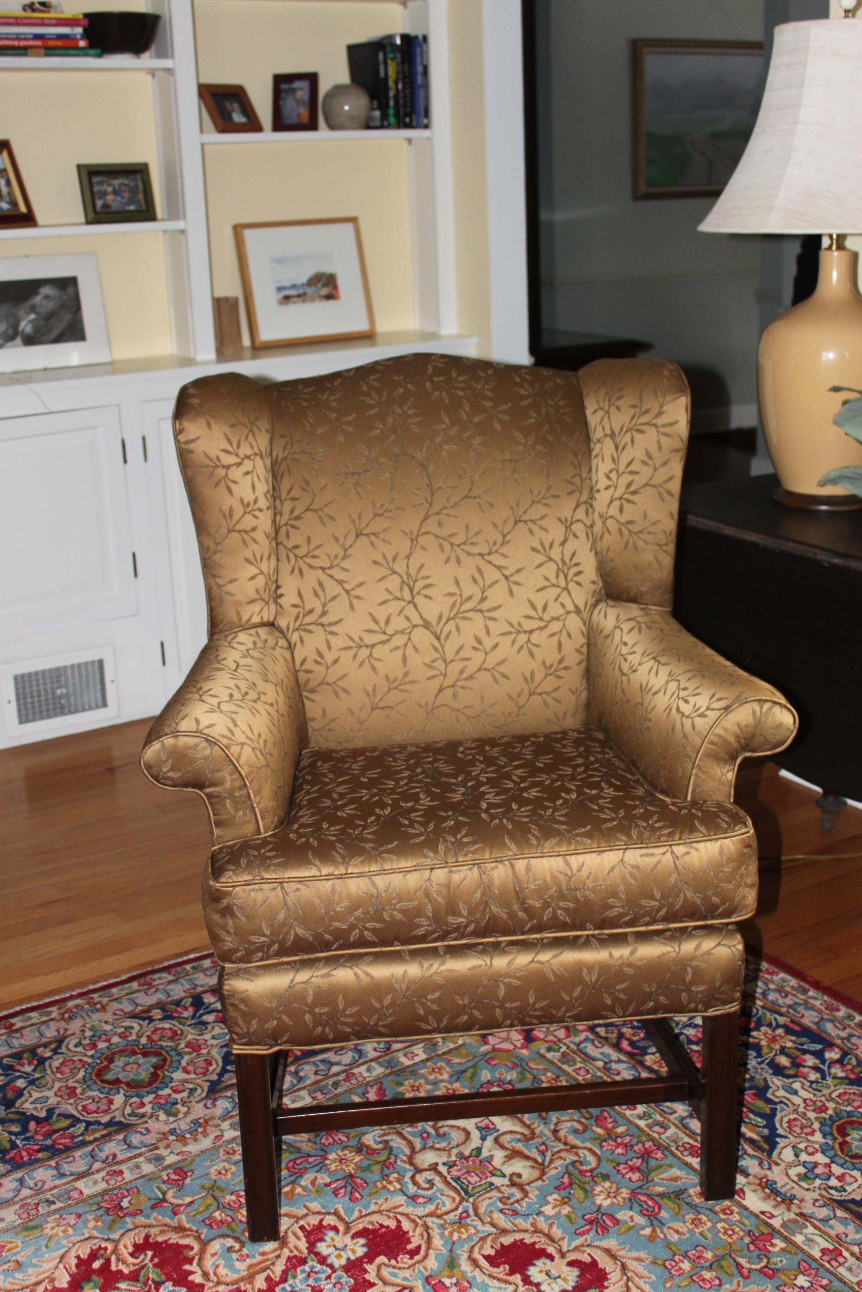 Wingback chair upholstery project