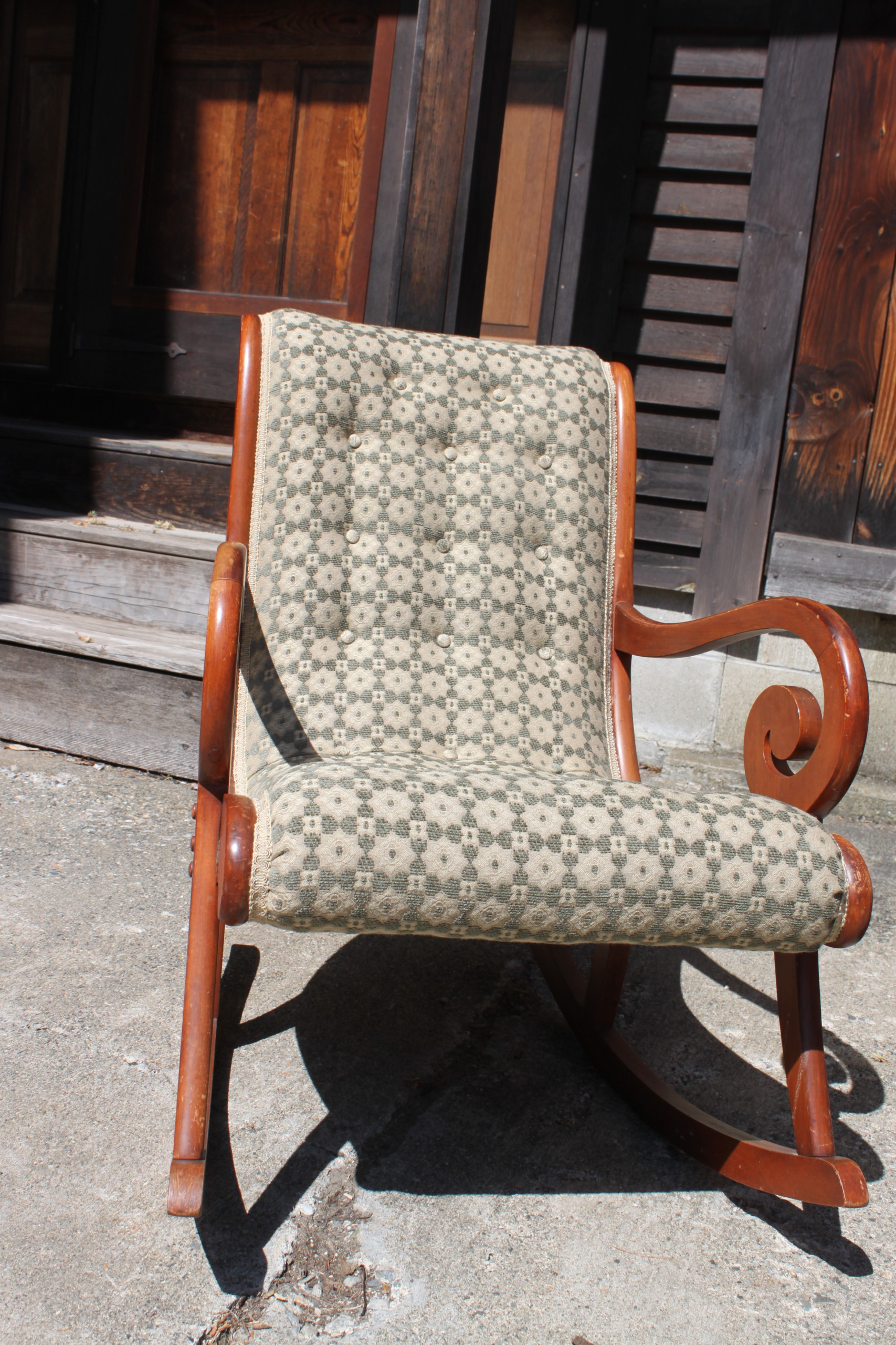 reupholstering a rocking chair Performing Upholstery Client Work