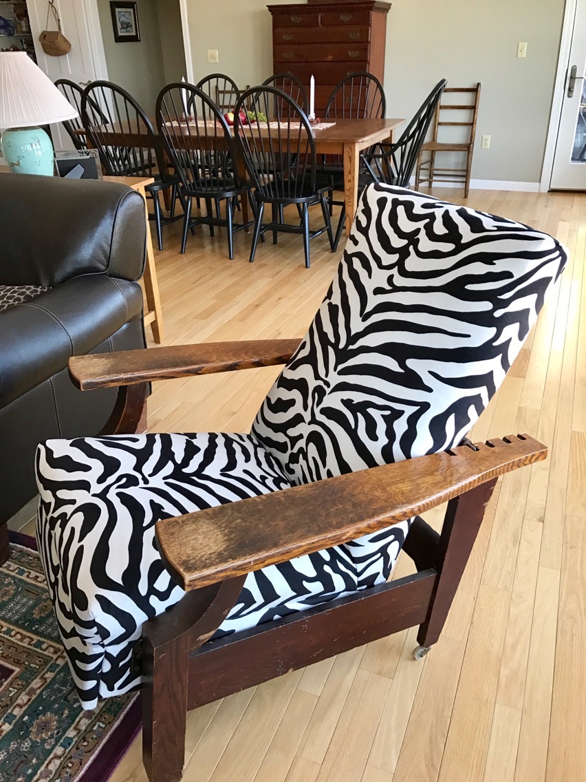 Beginner Upholstery Projects a zebra printed chair