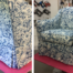 Slipcover DIY Blue floral Back Zipper