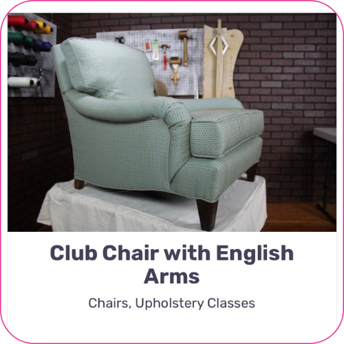Upholsltery classes near me Membership Tutorials2 Upholsltery classes near me DIY upholstery Club Chair with english Style Arms