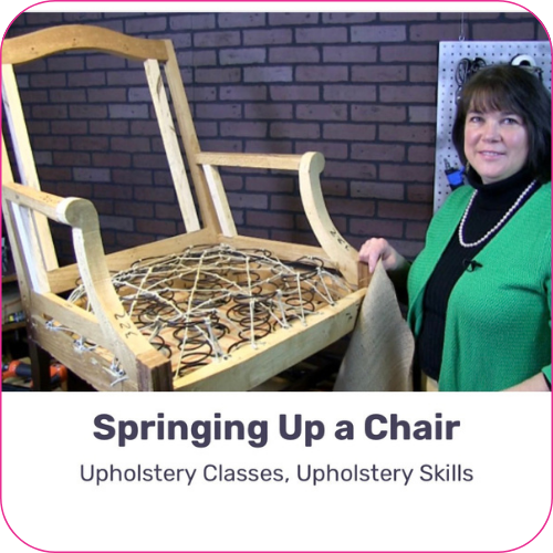 Upholsltery classes near me Membership Tutorials5 How to tie eight way springs upholstery classes near me